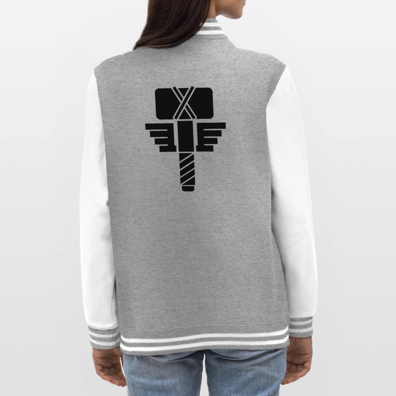 Thor Hammer – Wikinger Mjölnir Comic Superheld College-Sweatjacke