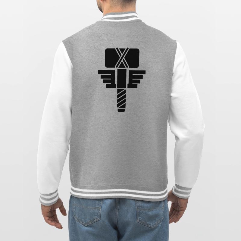 Thor Hammer – Wikinger Mjölnir Comic Superheld College-Sweatjacke