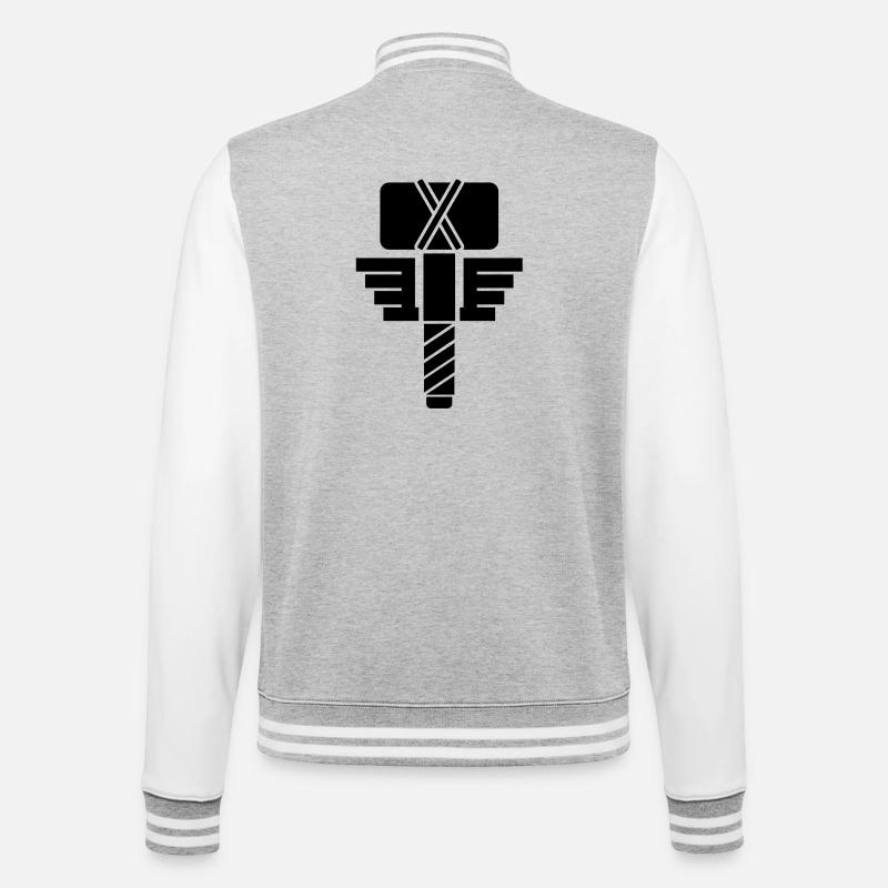 Thor - Veste Teddy - gris chiné / blanc