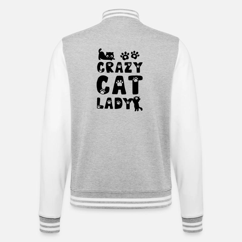 Chat Chats - Veste Teddy - gris chiné / blanc