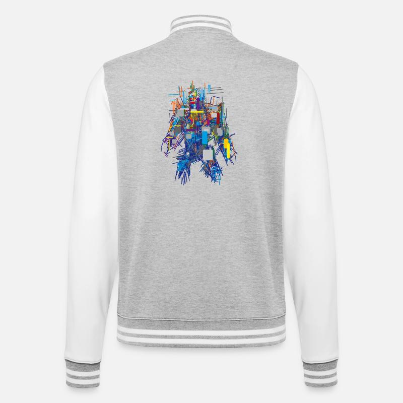 Cyber Android Résumé - Veste Teddy - gris chiné / blanc