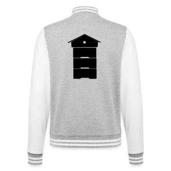 Beekeeper - College Sweat Jacket - heather grey/white - Back - Marisol (170cm)