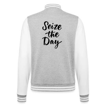 Saisissez le jour - Veste Teddy - gris chiné / blanc - Dos - Marisol (170cm)