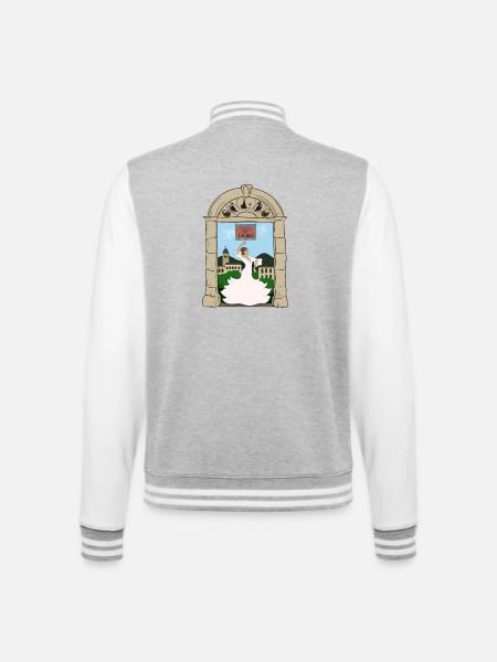 Calle del Laurel - College Sweat Jacket - heather grey/white