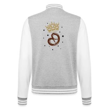Prince bretzel héritier Princesse - Veste Teddy - gris chiné / blanc - Dos - Marisol (170cm)