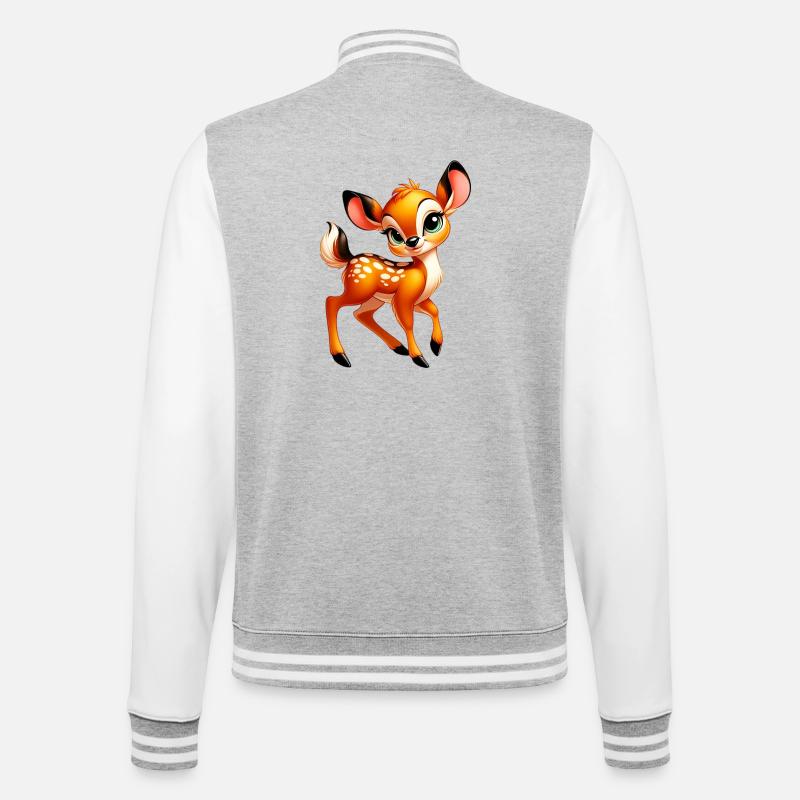 Faon - Veste Teddy - gris chiné / blanc