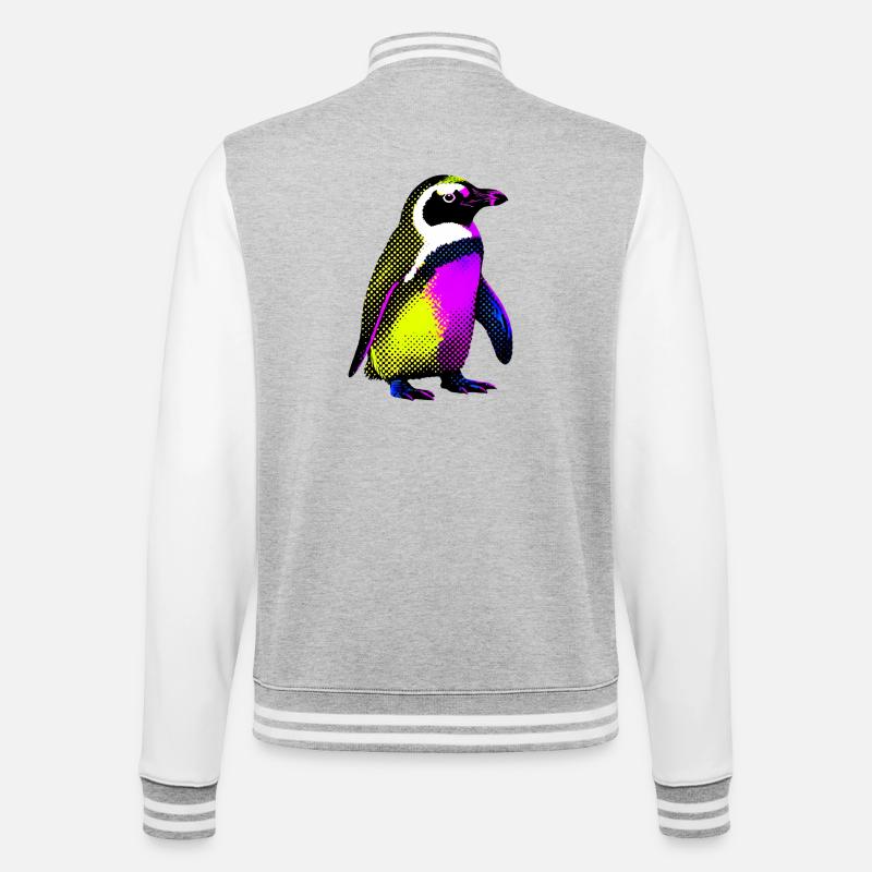 Penguin - College Sweat Jacket - heather grey/white