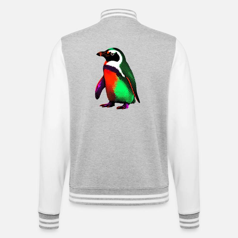 Penguin - College Sweat Jacket - heather grey/white