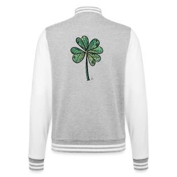 Klee - College-Sweatjacke - Grau meliert/Weiß - Hinten - Marisol (170cm)