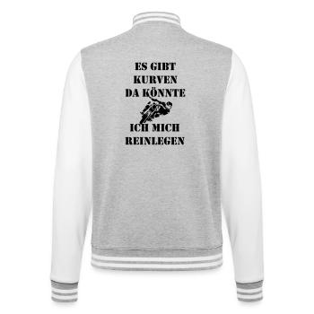 kurven legen Motorrad  - College-Sweatjacke - Grau meliert/Weiß - Hinten - Marisol (170cm)