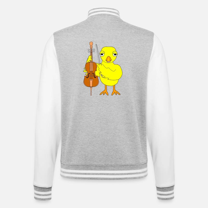 Cello Chick - College Sweat Jacket - heather grey/white