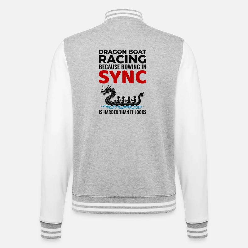Synchronized Paddling Unity  - College Sweat Jacket - heather grey/white