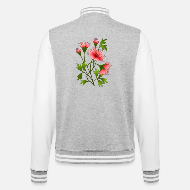 Fleur - Veste Teddy - gris chiné / blanc