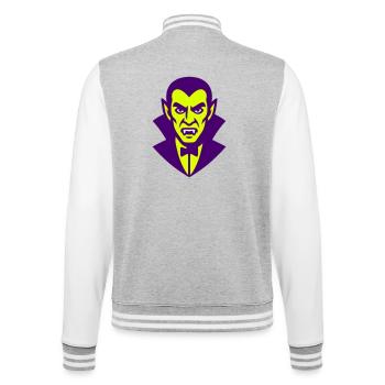 Dracula Illustration - Veste Teddy - gris chiné / blanc - Dos - Marisol (170cm)