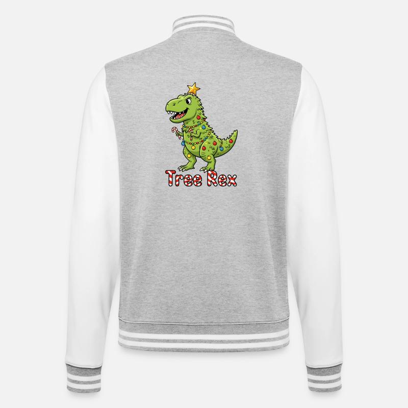 Tendance de Noël Tree Rex - Veste Teddy - gris chiné / blanc