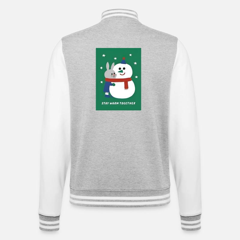 Conception des vacances d’hiver - Veste Teddy - gris chiné / blanc