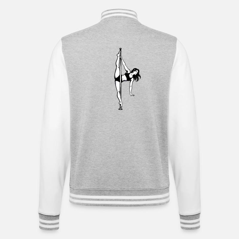 Pole Dance Poledancerin edel akrobatisch Geschenk - College-Sweatjacke - Grau meliert/Weiß