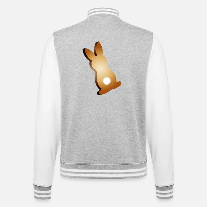 Easter bunny cookies with stubby tails - College Sweat Jacket - heather grey/white
