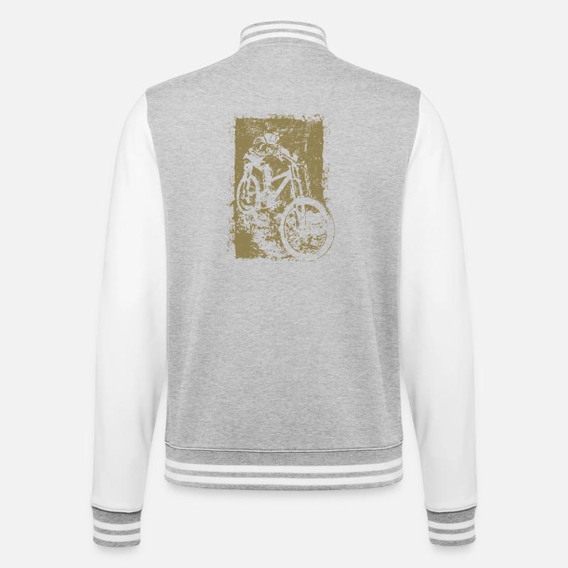 BMX VTT Descente Grunge Silhouette Grunge - Veste Teddy - gris chiné / blanc