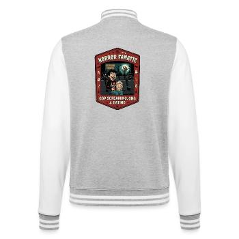 Horror Fanatic Kino Humor - College-Sweatjacke - Grau meliert/Weiß - Hinten - Marisol (170cm)