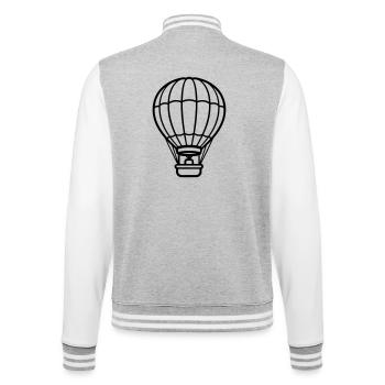 balloon - College Sweat Jacket - heather grey/white - Back - Marisol (170cm)