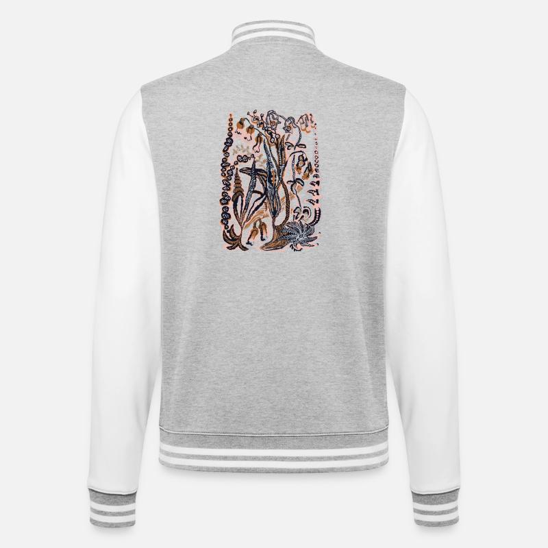 CAMPANULES - Veste Teddy - gris chiné / blanc