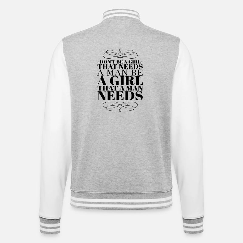 Citation d’autonomisation indépendante des filles - Veste Teddy - gris chiné / blanc