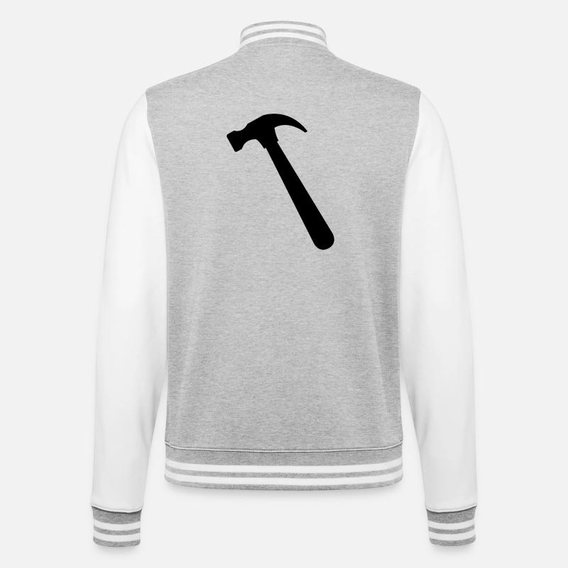 Marteau - Veste Teddy - gris chiné / blanc