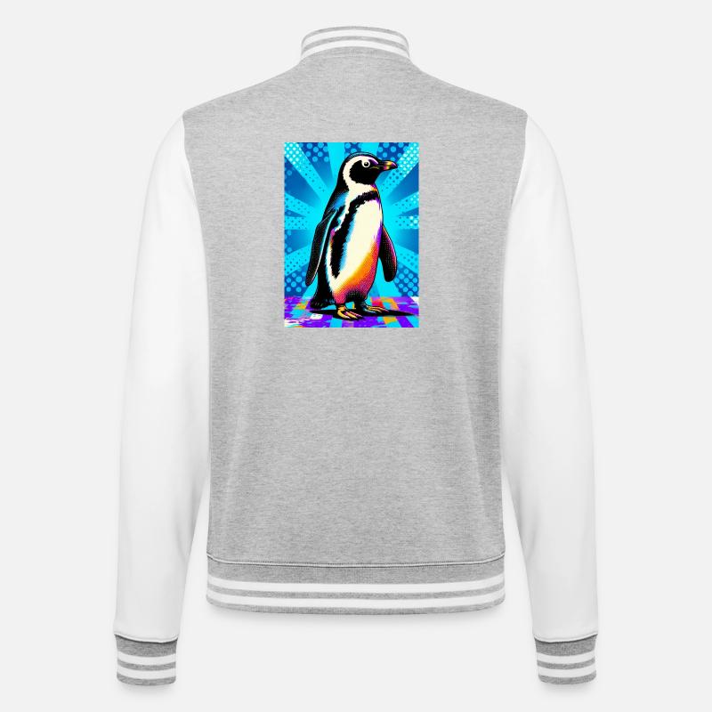 penguin - College Sweat Jacket - heather grey/white