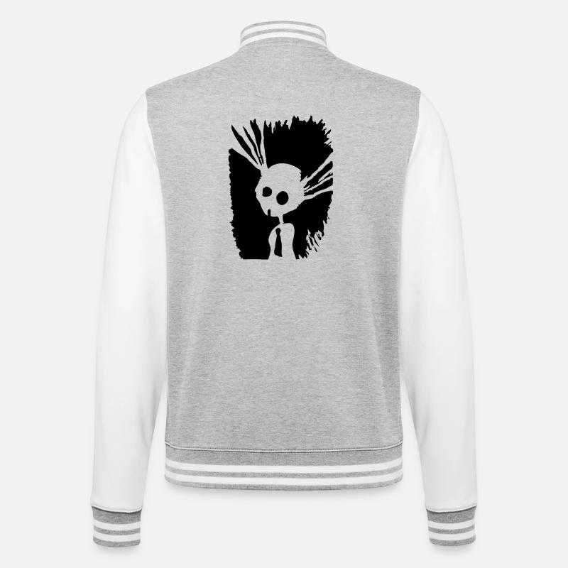 suicide_bunny - College Sweat Jacket - heather grey/white