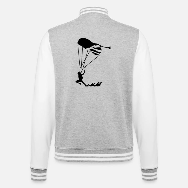 swoop_1 - Veste Teddy - gris chiné / blanc
