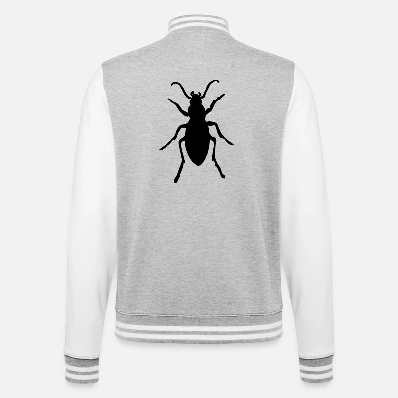 Beetle, beetle - College Sweat Jacket - heather grey/white