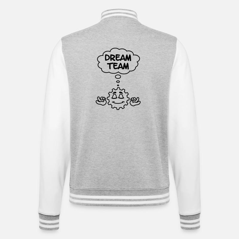 Équipe de rêve - Veste Teddy - gris chiné / blanc