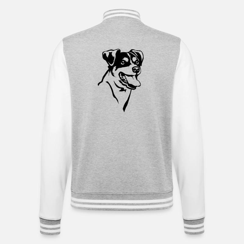 Bodeguero Andaluz Kopf - College-Sweatjacke - Grau meliert/Weiß