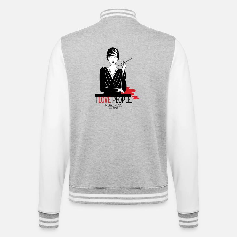 Philanthropie - Veste Teddy - gris chiné / blanc