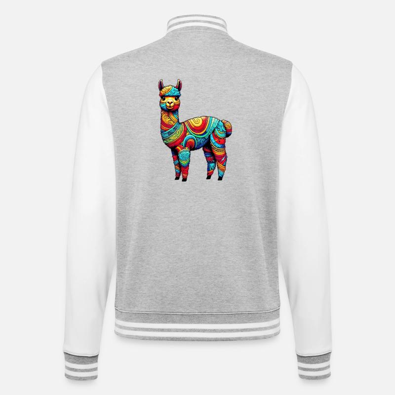 Alpaca - College Sweat Jacket - heather grey/white