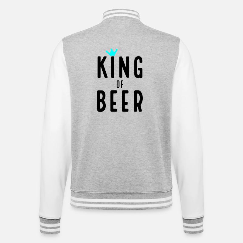 Abstrakte Kunst Inspirierte Farbexplosion - College-Sweatjacke - Grau meliert/Weiß