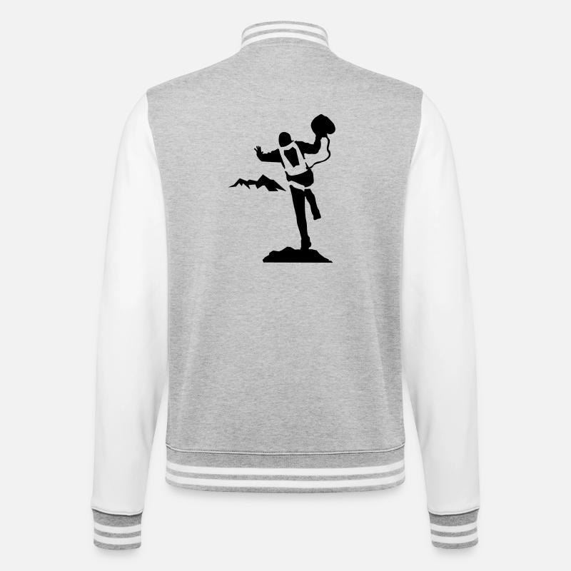 Saut de base - Veste Teddy - gris chiné / blanc