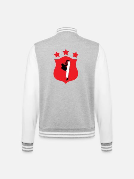 Capoeira - Combat - Danse - Veste Teddy - gris chiné / blanc