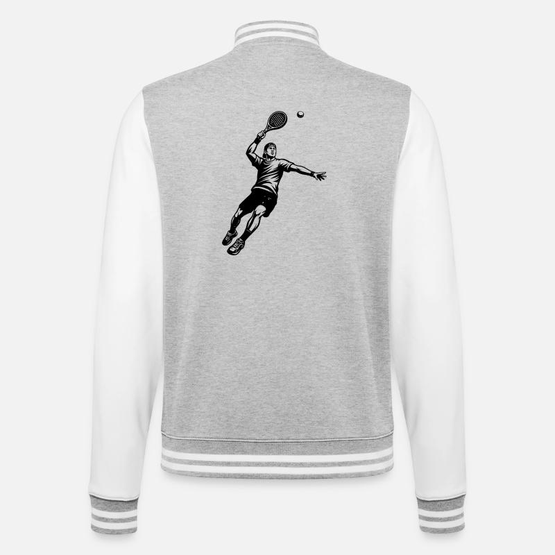 Déclaration directe de padel - Veste Teddy - gris chiné / blanc
