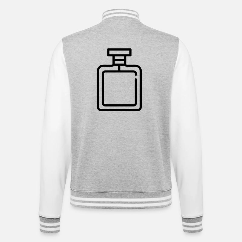 flacon de parfum - Veste Teddy - gris chiné / blanc