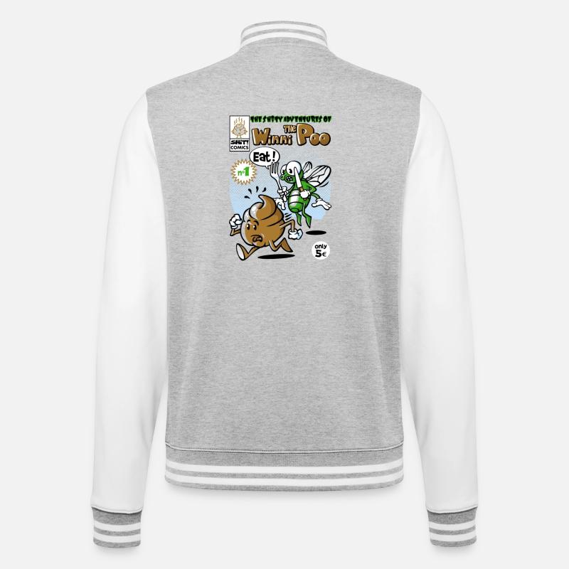 Shit comic - College Sweat Jacket - heather grey/white