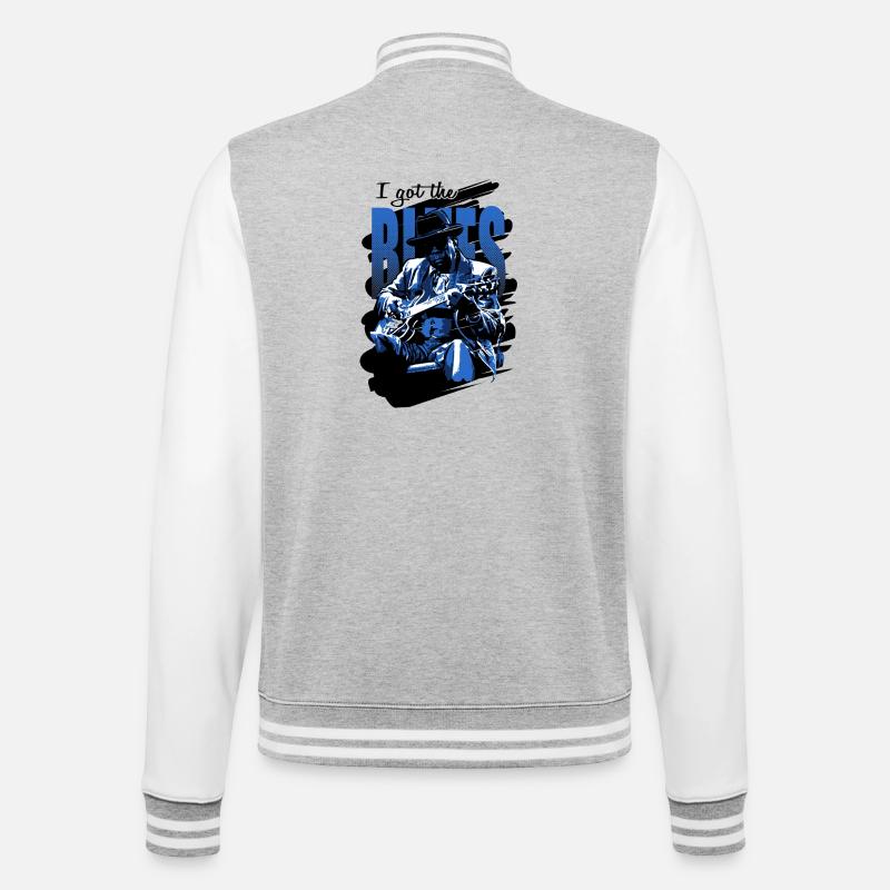 Fick blues - Collegesweatjacka - gråmelerad/vit