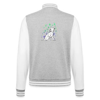 Chiot dalmatien - Veste Teddy - gris chiné / blanc - Dos - Marisol (170cm)