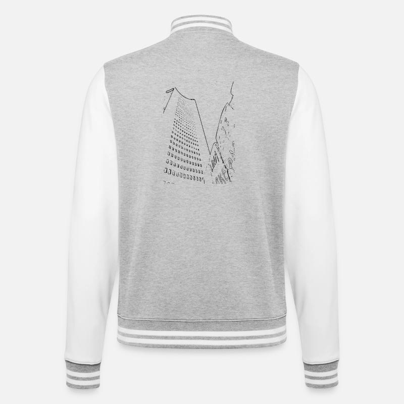 Leipzig - College Sweat Jacket - heather grey/white