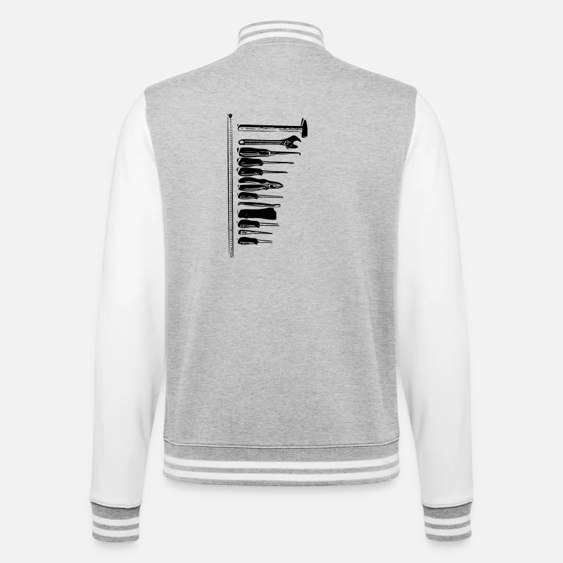 tool - College Sweat Jacket - heather grey/white