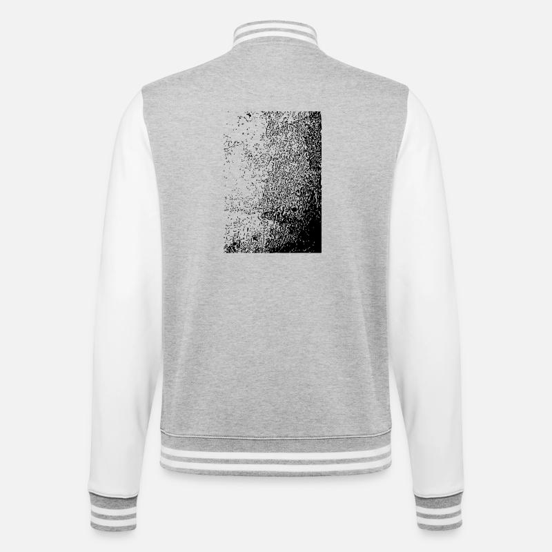 Conception abstraite - Veste Teddy - gris chiné / blanc