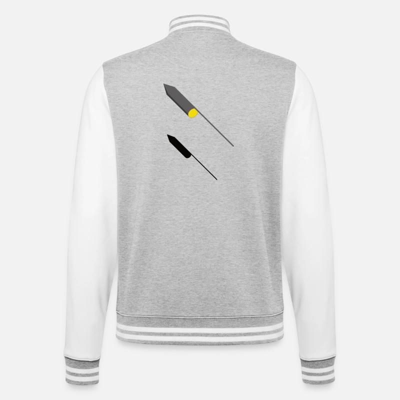 Fusée 3D - Conception - Veste Teddy - gris chiné / blanc