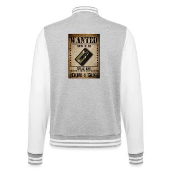 WANTED CASSETTE AUDIO - Veste Teddy - gris chiné / blanc - Dos - Marisol (170cm)