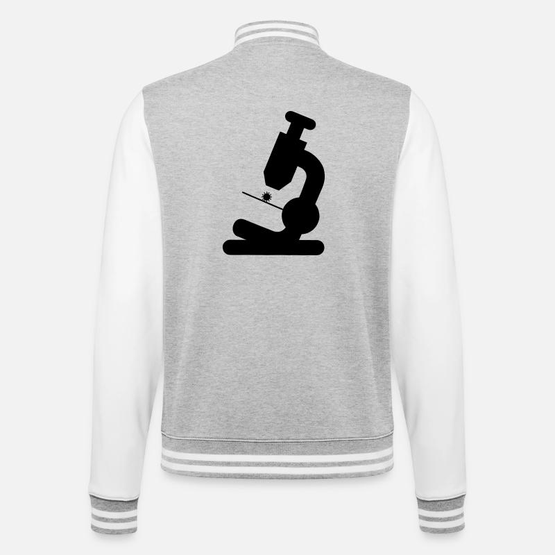 Microscope - College Sweat Jacket - heather grey/white